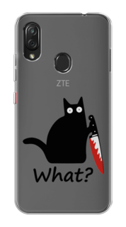 Чехол на ZTE Blade V10 Vita "Котик с ножом" Case Place