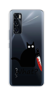 Чехол на Vivo V20 SE "Котик с ножом" Case Place