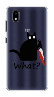 Чехол на ZTE Blade A3 (2020) "Котик с ножом" Case Place