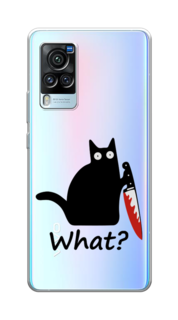 Чехол на Vivo X60 Pro "Котик с ножом" Case Place