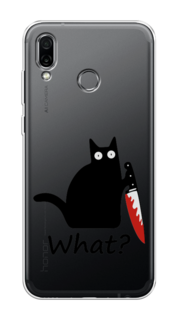 Чехол на Honor Play "Котик с ножом" Case Place