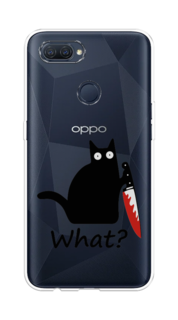 Чехол на Oppo A12 "Котик с ножом" Case Place