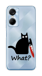Чехол на Tecno Pop 6 Pro "Котик с ножом" Case Place