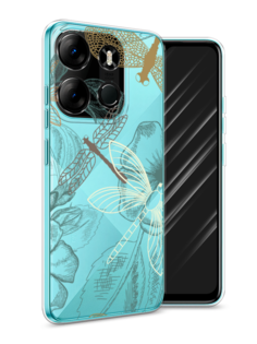 Чехол Awog на Tecno Phantom X2"Тени стрекоз"