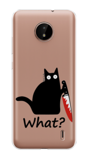 Чехол на Nokia C10 "Котик с ножом" Case Place