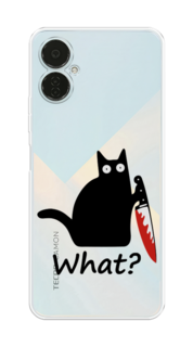 Чехол на Tecno Camon 19 Neo "Котик с ножом" Case Place