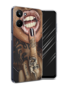 Чехол Awog на Realme 10 5G "Девушка с татуировками"