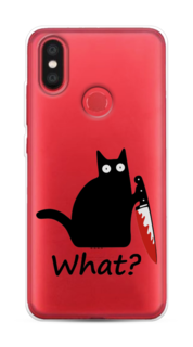 Чехол на Xiaomi Mi 6X"Котик с ножом" Case Place