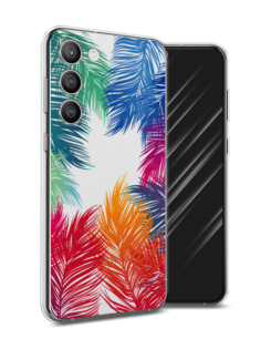 Чехол Awog на Samsung Galaxy S23 Plus 5G "Рамка из перьев"
