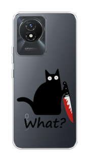 Чехол на Vivo Y02 "Котик с ножом" Case Place