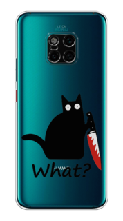 Чехол на Huawei Mate 20 Pro "Котик с ножом" Case Place