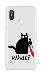 Чехол на Xiaomi Mi 8 "Котик с ножом" Case Place