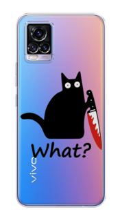 Чехол на Vivo V20 "Котик с ножом" Case Place
