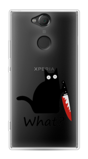 Чехол на Sony Xperia XA2 "Котик с ножом" Case Place