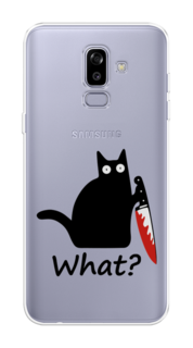 Чехол на Samsung Galaxy J8 "Котик с ножом" Case Place