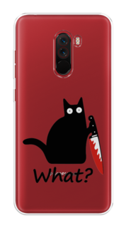 Чехол на Xiaomi Pocophone F1 "Котик с ножом" Case Place