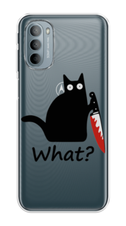 Чехол на Motorola Moto G31 "Котик с ножом" Case Place