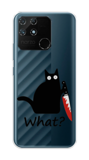 Чехол на Realme Narzo 50A "Котик с ножом" Case Place