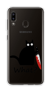 Чехол на Samsung Galaxy A20/A30 "Котик с ножом" Case Place