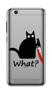Чехол на Xiaomi Redmi 5A "Котик с ножом" Case Place