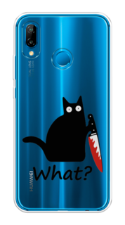 Чехол на Huawei P20 Lite "Котик с ножом" Case Place