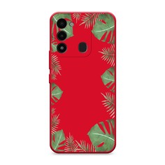 Чехол Awog 302853-1 для Tecno Spark Go 2022, Spark 8C, Spark 9 "Листья папоротника рамка"