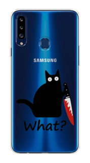Чехол на Samsung Galaxy A20s "Котик с ножом" Case Place