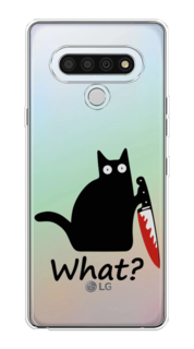 Чехол на LG Stylo 6 "Котик с ножом" Case Place