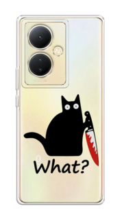 Чехол на Vivo Y78 5G (global)/V29 Lite "Котик с ножом" Case Place