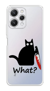 Чехол на Xiaomi Redmi 12 "Котик с ножом" Case Place