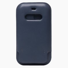 Чехол iPhone 12, iPhone 12 Pro кожаный конверт с MagSafe <синий индиго> Promise Mobile