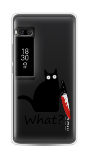 Чехол на Meizu Pro 7 Plus "Котик с ножом" Case Place