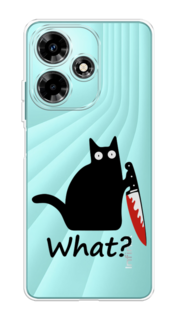 Чехол на Infinix Hot 30 "Котик с ножом" Case Place
