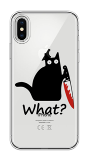 Чехол на Apple iPhone X "Котик с ножом" Case Place