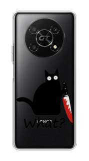 Чехол на Honor X40 GT "Котик с ножом" Case Place