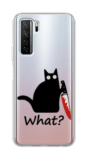 Чехол на Honor 30S Global/Huawei P40 Lite 5G/Nova 7 SE "Котик с ножом" Case Place