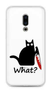 Чехол на Meizu 16th "Котик с ножом" Case Place
