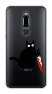 Чехол на Meizu M8 "Котик с ножом" Case Place