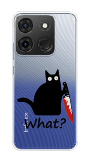 Чехол на Infinix Smart 7 Plus "Котик с ножом" Case Place