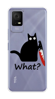 Чехол на TCL 405 "Котик с ножом" Case Place