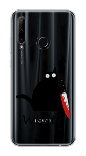 Чехол на Honor 10i/20 Lite 2019/20e/Huawei P Smart Plus 2019 "Котик с ножом" Case Place