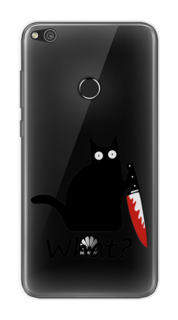 Чехол на Honor 8 Lite/Huawei P8 Lite "Котик с ножом" Case Place