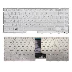 Клавиатура для ноутбука Toshiba T230, T235 серебристая без рамки, плоский Enter Azerty