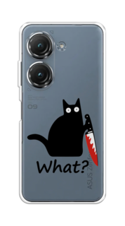 Чехол на Asus ZenFone 9 "Котик с ножом" Case Place