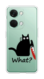 Чехол на OnePlus Nord 3 "Котик с ножом" Case Place