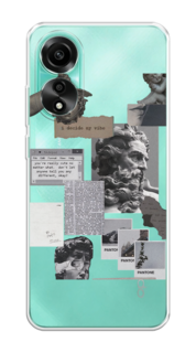 Чехол на Oppo A78 4G "Коллаж греческие скульптуры" Case Place
