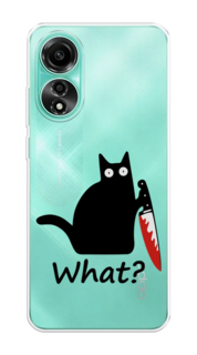 Чехол на Oppo A78 4G "Котик с ножом" Case Place