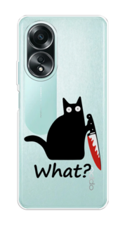 Чехол на Oppo A58 4G "Котик с ножом" Case Place