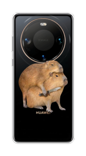 Чехол на Huawei Mate 60 "Капибара с ножом" Case Place
