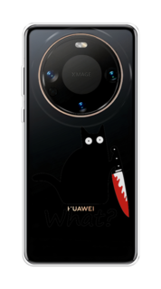 Чехол на Huawei Mate 60 "Котик с ножом" Case Place